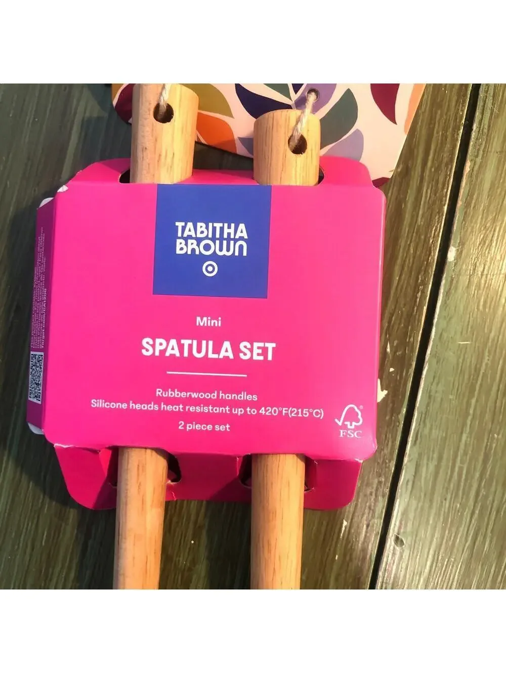Tabitha Brown for Target NWT Mini Spatula Set Rubberwood and Silicone